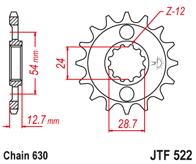Звезда Ведущая Jtf522-16