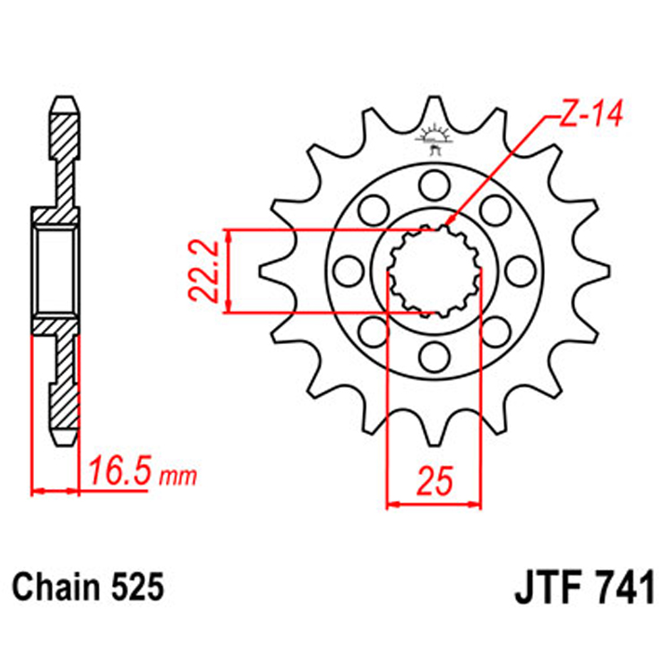 Звезда Ведущая Jtf741-15