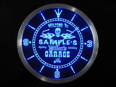 Часы Biker's Garage. Neon(Настенные)