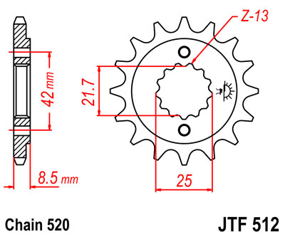 Звезда Ведущая Jtf512-14