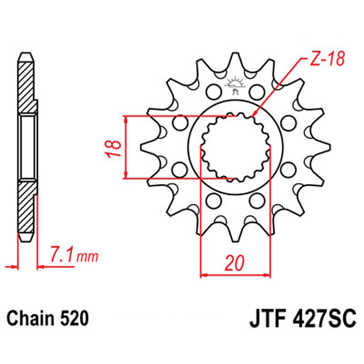 Звезда Ведущая Jtf427-12Sc