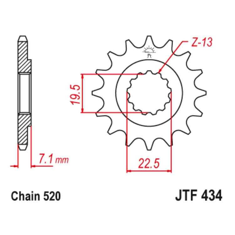Звезда Ведущая Jtf434-16