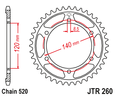 Звезда Ведомая Jtr260-40