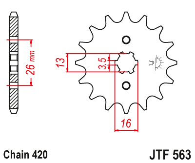 Звезда Ведущая Jtf563-12