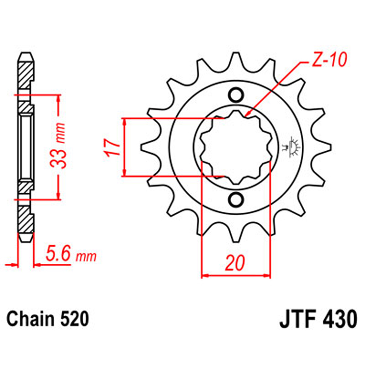Звезда Ведущая Jtf430-13