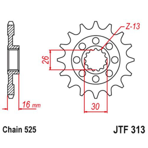 Звезда Ведущая Jtf313-16