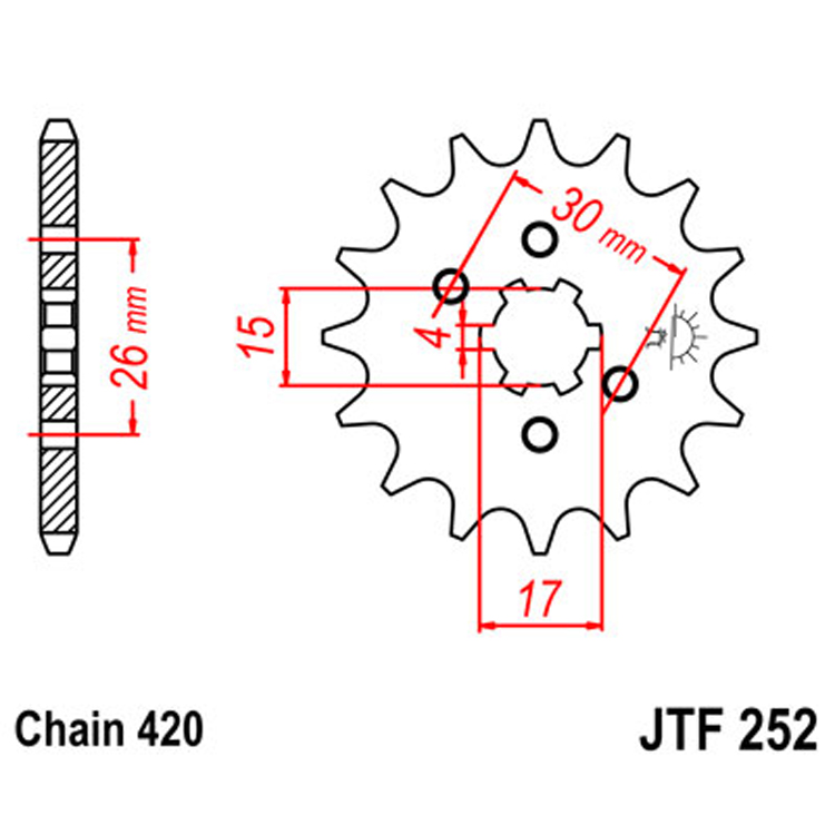 Звезда Ведущая Jtf252-12
