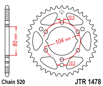 Звезда Ведомая Jtr1478-40
