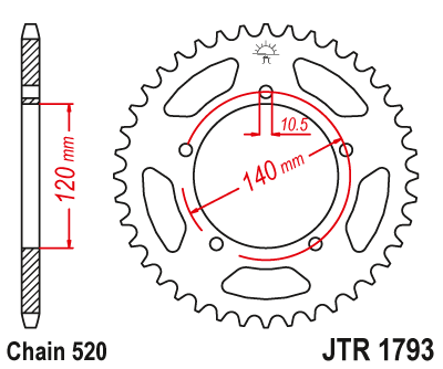 Звезда Ведомая Jtr1793-45