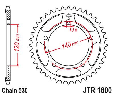 Звезда Ведомая Jtr1800-43