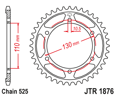Звезда Ведомая Jtr1876-45