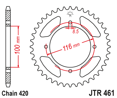 Звезда Ведомая Jtr461-50