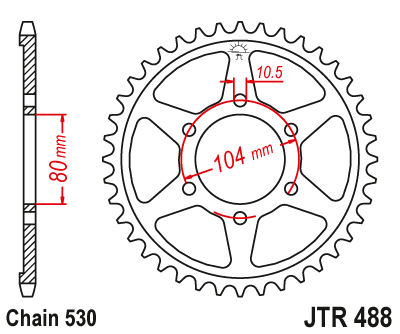 Звезда Ведомая Jtr488-46
