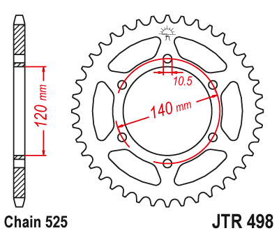 Звезда Ведомая Jtr498-39