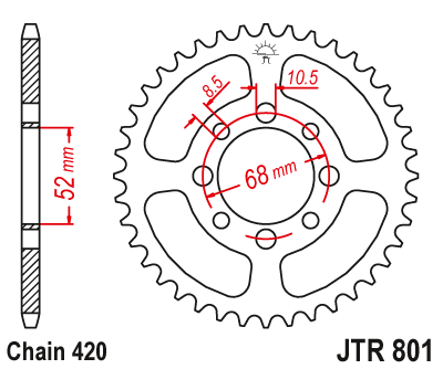 Звезда Ведомая Jtr801-33