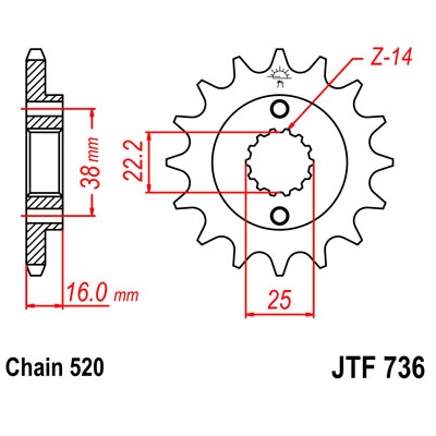 Звезда Ведущая Jtf736-15
