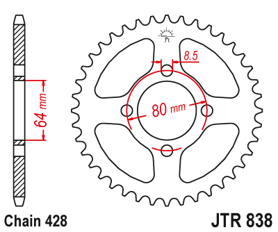 Звезда Ведомая Jtr838-45
