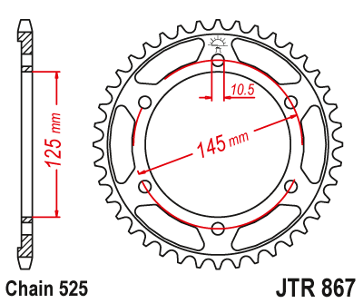 Звезда Ведомая Jtr867-44