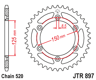 Звезда Ведомая Jtr897-52