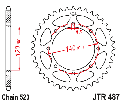 Звезда Ведомая Jtr487-47