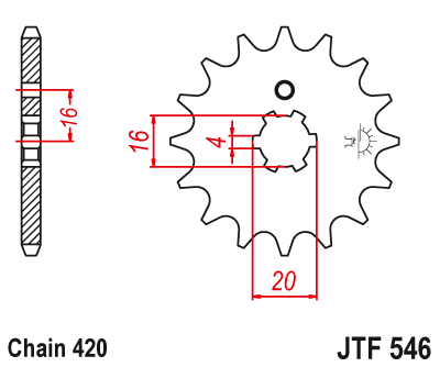 Звезда Ведущая Jtf546-12