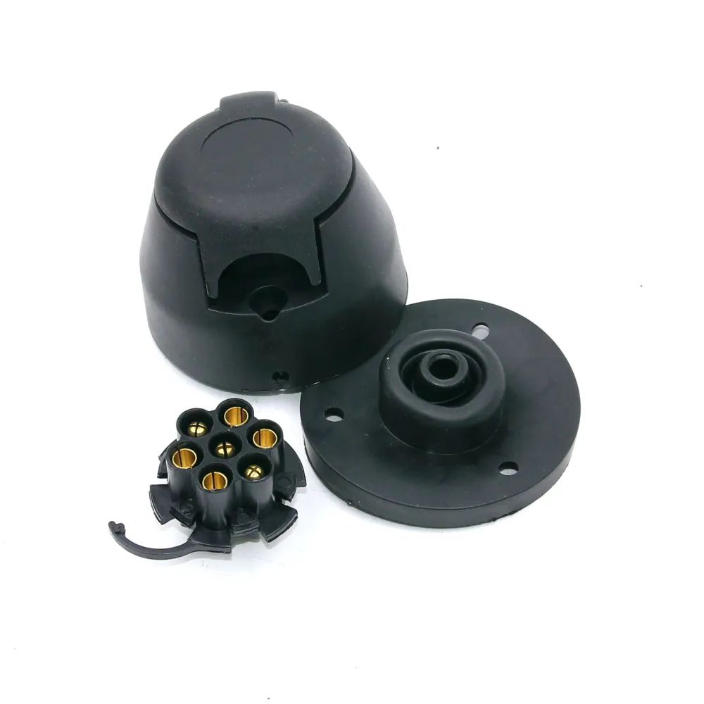 Гнездо 7Pin 12V,Пластмассовое С Резиновым Уплотнением